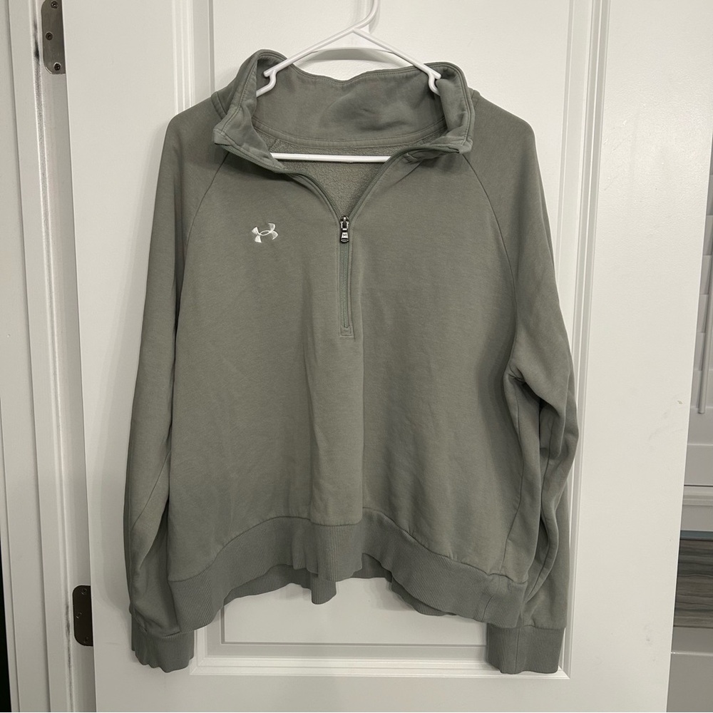 Under Armour Sage Green Quarter Zip Sweatshirt